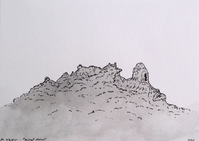 ancient plateau full view close up