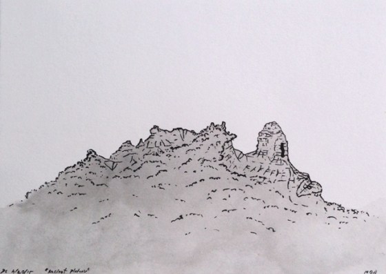 ancient plateau full view close up