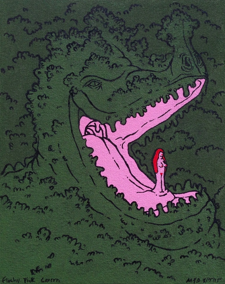 fleshy pink cavern full view