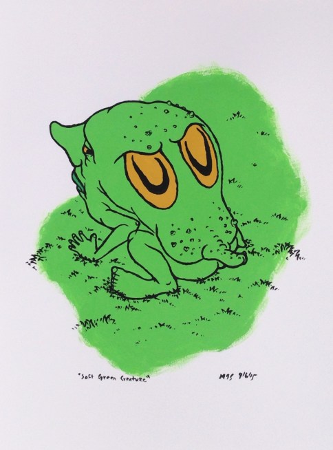 full view of soft green creature by mj seal