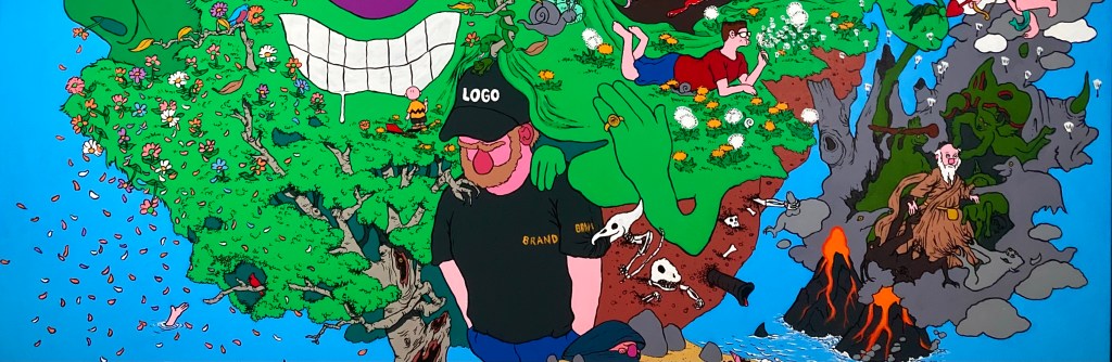 Detail of "The Loneliness of Men" an original painting by MJ Seal