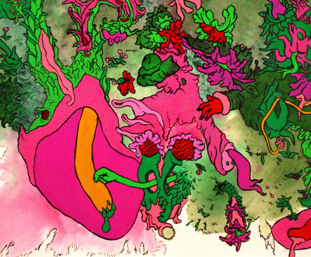 Detail of a contemporary painting by emerging artist MJ Seal