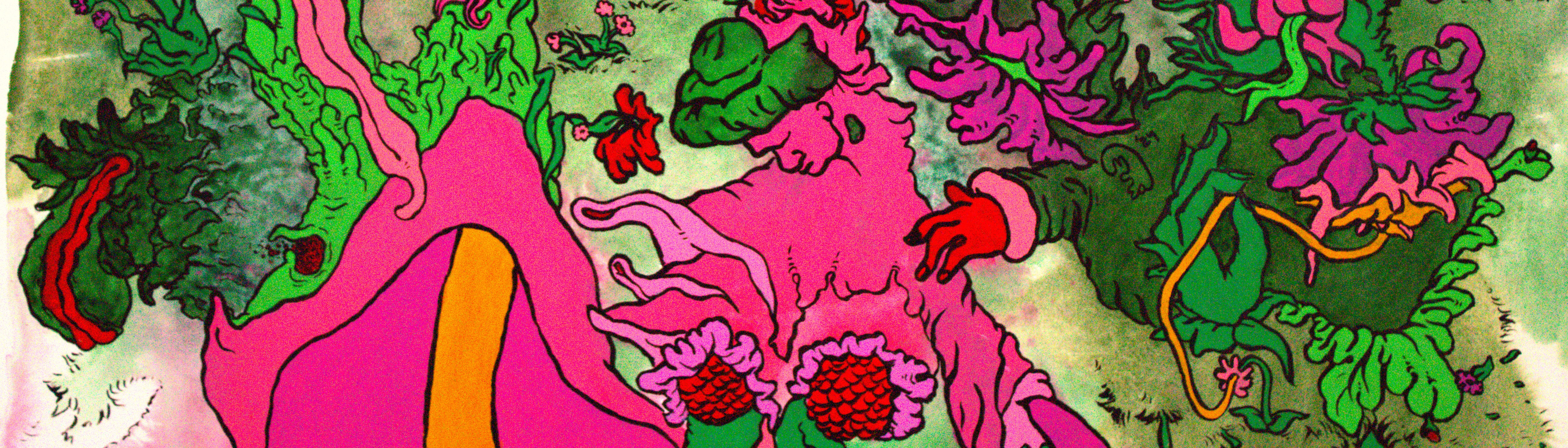 Detail of a contemporary painting by emerging artist MJ Seal