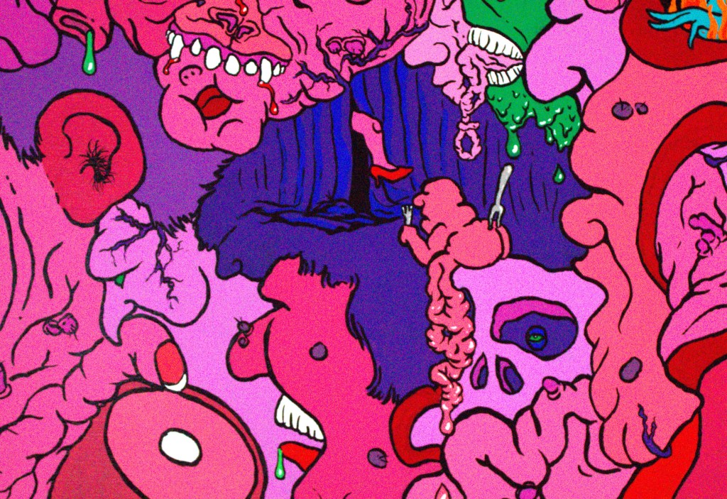 Detail of a contemporary painting by emerging artist MJ Seal