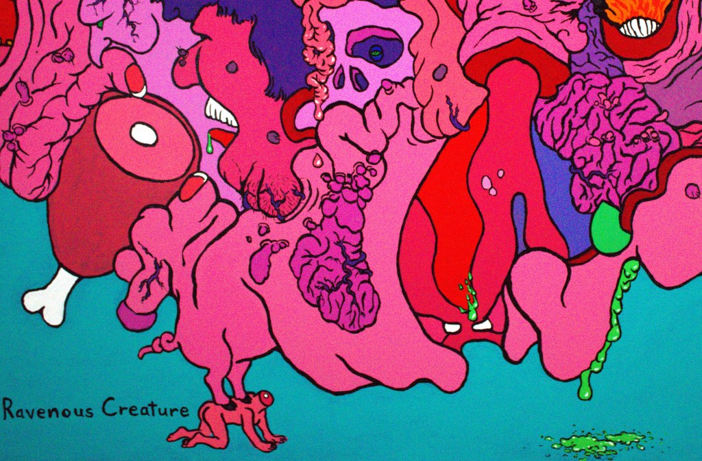 Detail of a contemporary painting by emerging artist MJ Seal