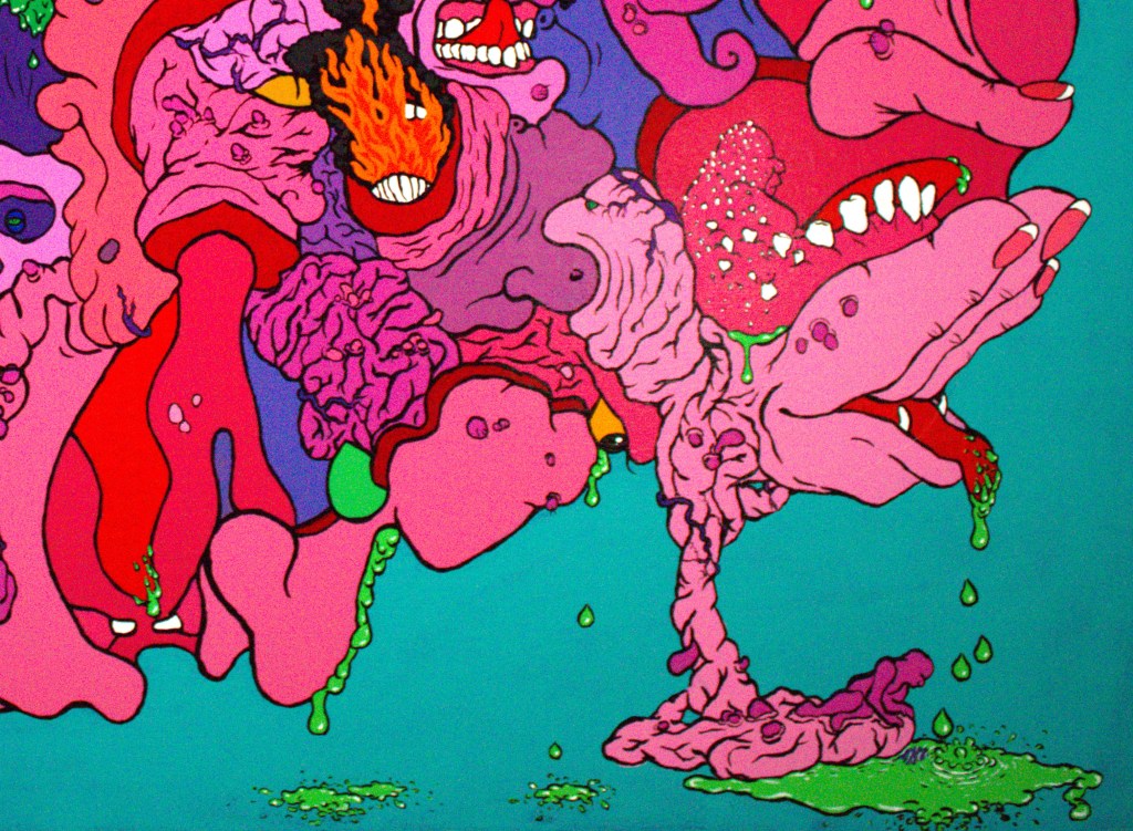 Detail of a contemporary painting by emerging artist MJ Seal