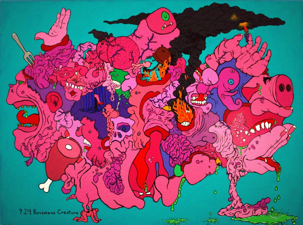 Full view of a contemporary painting by emerging artist MJ Seal