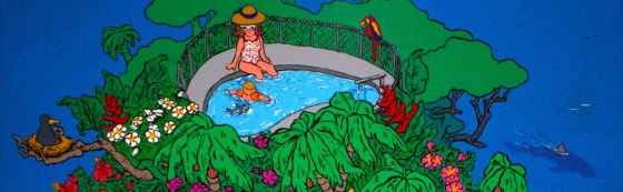 Detail of Private Pool an original painting by emerging artist MJ Seal