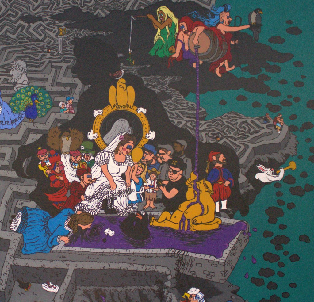 Detail of The Unknown Country an original painting by emerging artist MJ Seal