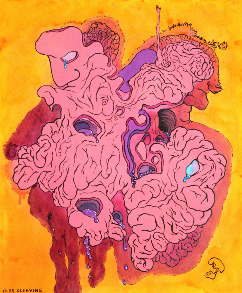 Full view of Cleaving an original painting by emerging artist MJ Seal